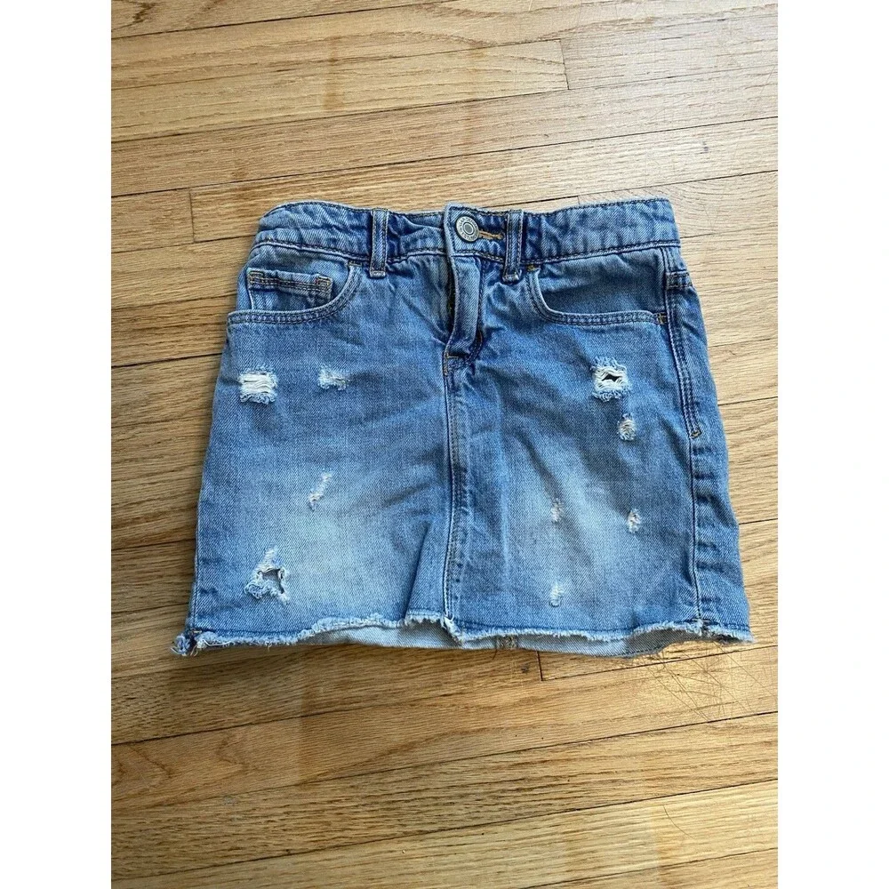 Girl 6 Skirt Distressed Denim Gap Coral Carter’s Adjustable Waist